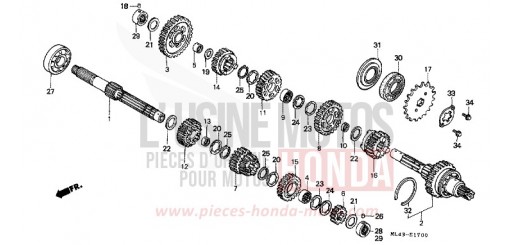 BOITE DE VITESSES CB450SG de 1986